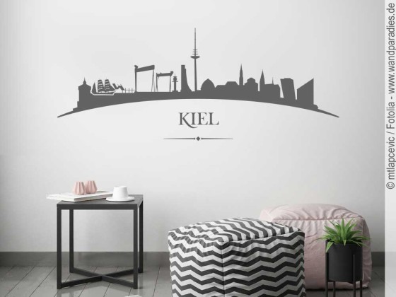 Preview: Wandtattoo Skyline Kiel