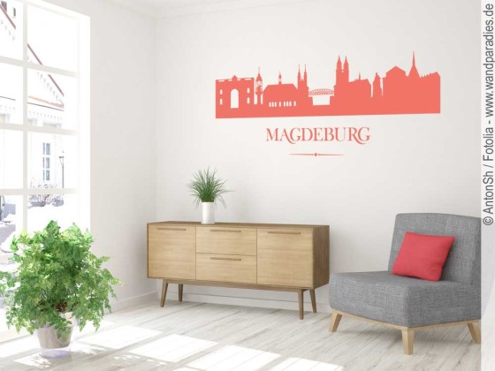 Preview: Wandtattoo Skyline Magdeburg Preview: Wandtattoo Skyline Magdeburg