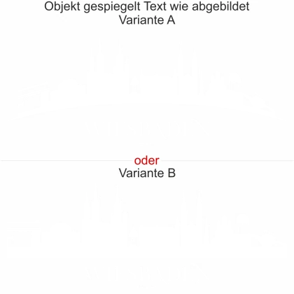 Die Wiesbadener Skyline als Wandaufkleber - Ansicht Ausrichtung mit Farbauswahl und Variante