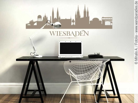 Preview: Wandtattoo Skyline Wiesbaden Preview: Wandtattoo Skyline Wiesbaden