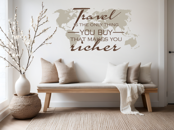 Wandtattoo Travel is the only thing you buy that makes you richer