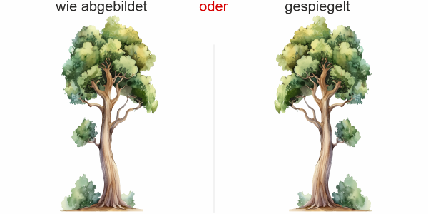 Preview: Wandtattoo Verzweigter Aquarell Baum Preview: Wandtattoo Verzweigter Aquarell Baum - Ansicht Ausrichtung