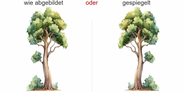 Wandtattoo Verzweigter Aquarell Baum - Ansicht Ausrichtung
