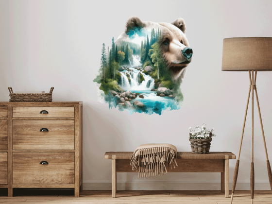 Preview: Wandtattoo Waldlandschaft im Bärenkopf Preview: Wandtattoo Waldlandschaft im Bärenkopf