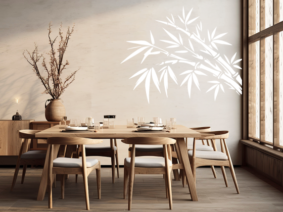 Preview: Wandtattoo Windbewegter Bambus Preview: Wandtattoo Windbewegter Bambus - Ansicht Farbauswahl
