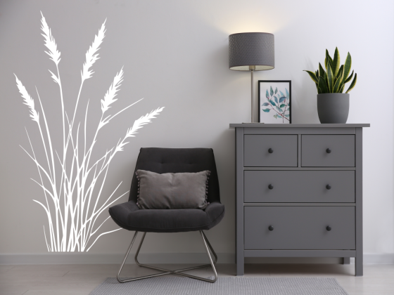 Preview: Wandtattoo Zartes Gras Design Preview: Wandtattoo Zartes Gras Design - Ansicht Farbauswahl