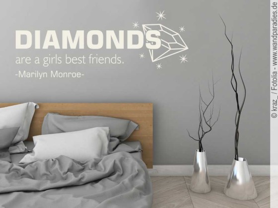 Preview: Wandtattoo Zitat Diamonds Preview: Wandtattoo Zitat Diamonds