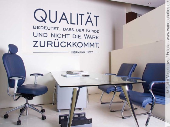 Preview: Wandzitat Qualität bedeutet Preview: Wandzitat Qualität bedeutet