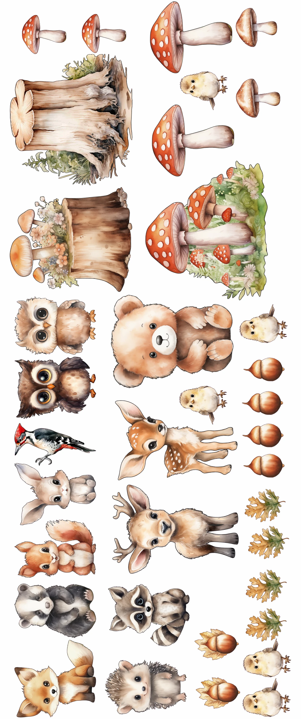 Wandtattoo Set Tiere des Waldes
