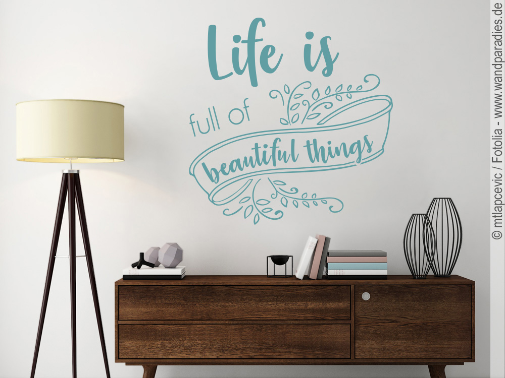 is full beautiful Life Wandtattoo ✓ of things