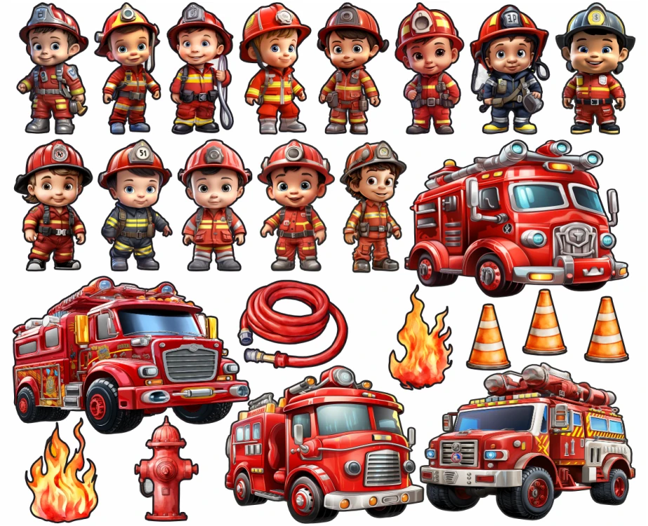 Wandtattoo Kinder Feuerwehr