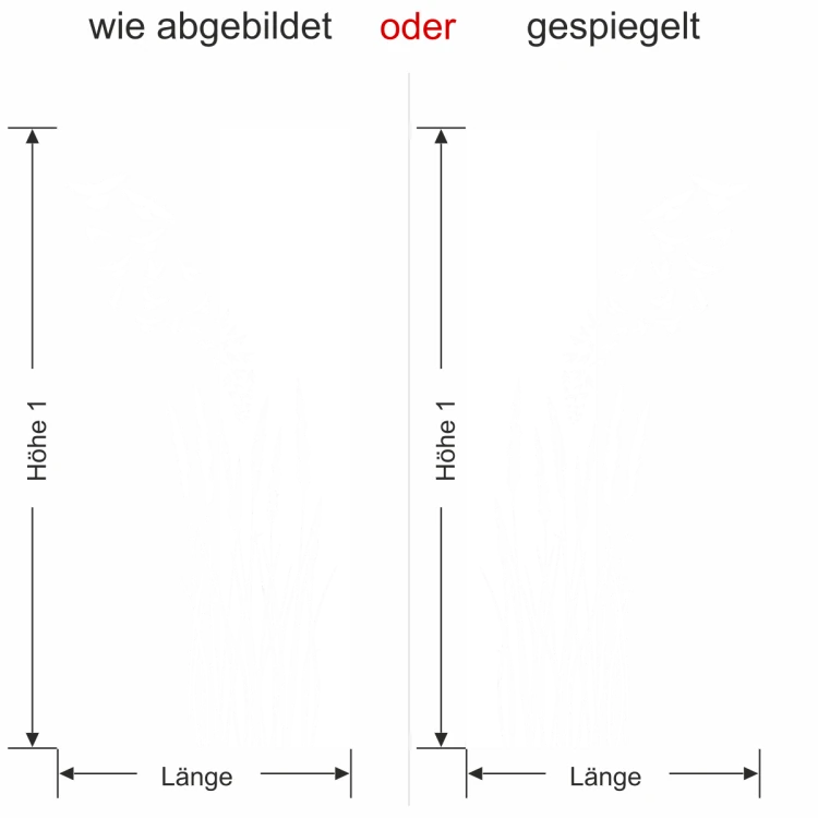 Ein Wandtattoo Banner mit Gras für den Flur