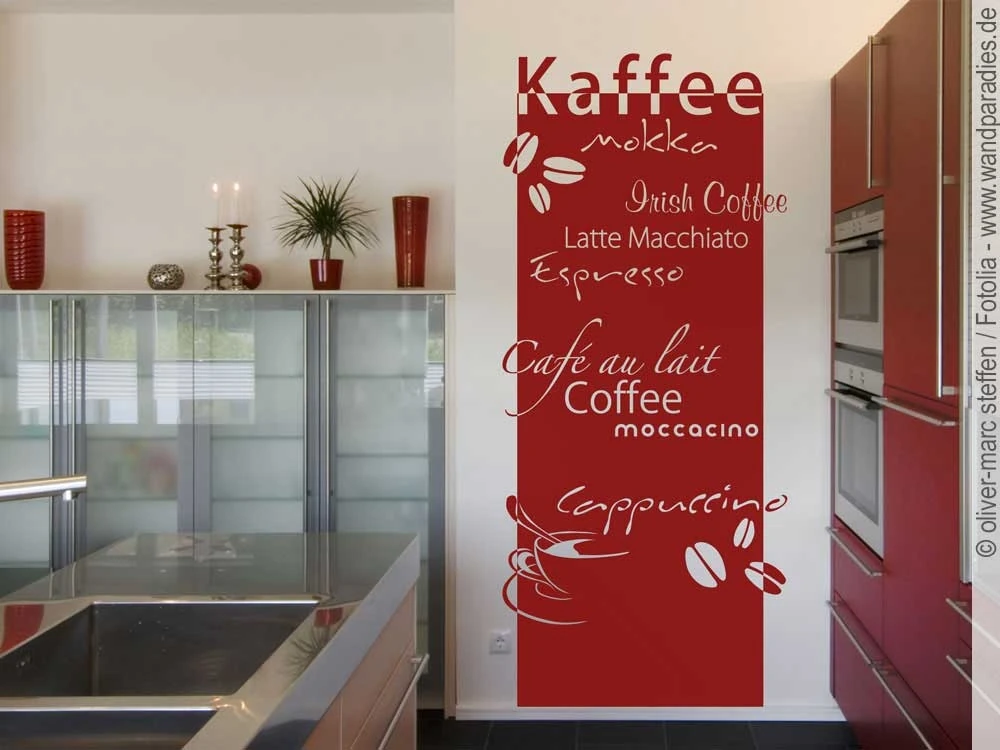 Wandbanner Kaffee als Aufkleber für Ihre Küche