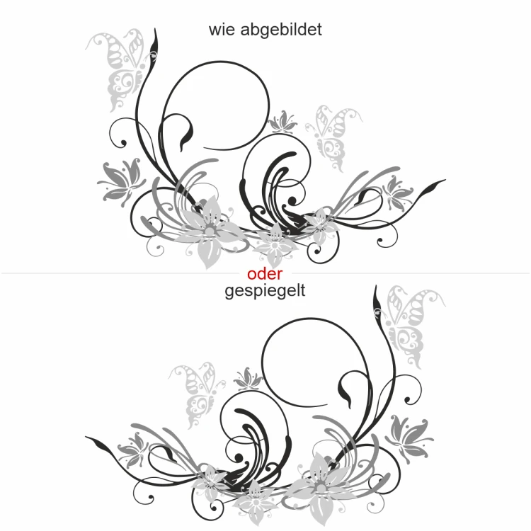 Sticker für die Wand mit buntem Blumenornament Sticker für die Wand mit buntem Blumenornament