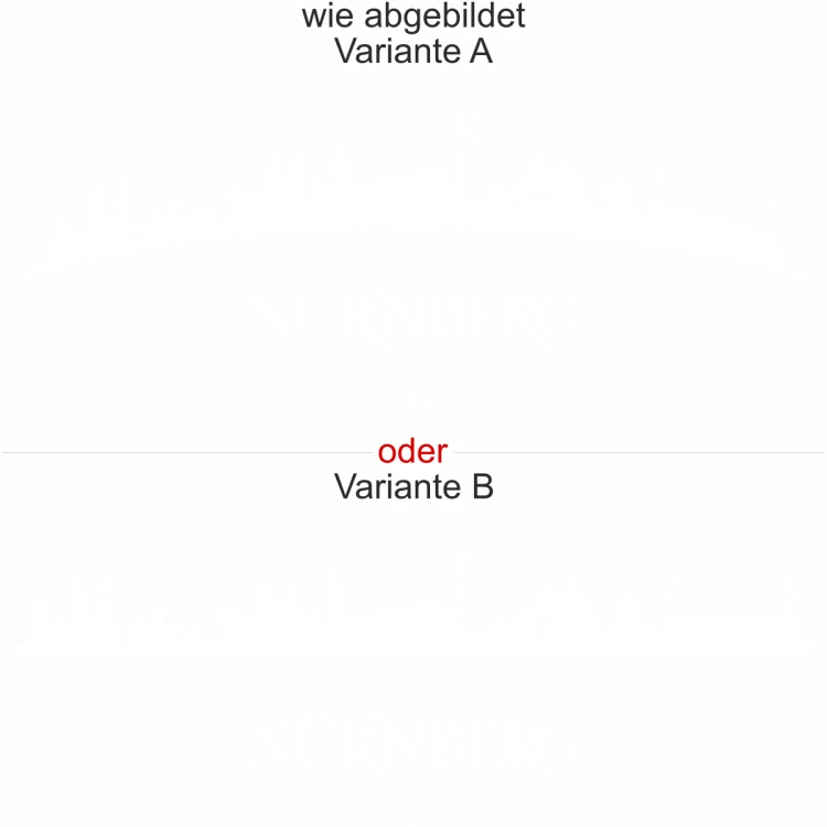 Die Skyline von Nürnberg als Wandtattoo - Ansicht Ausrichtung und Farbauswahl Die Skyline von Nürnberg als Wandtattoo - Ansicht Ausrichtung und Farbauswahl
