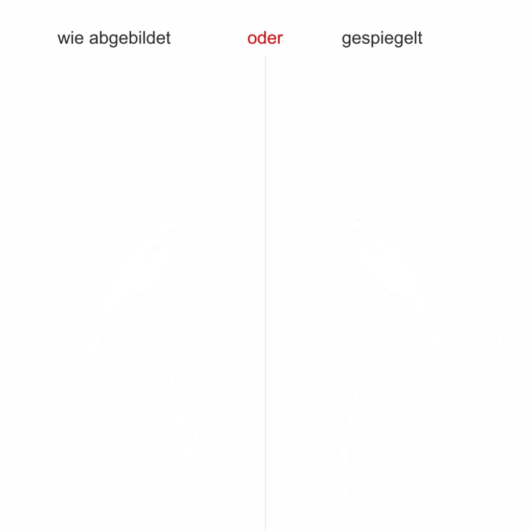 Wandtattoo Bambushalm mit Vogel - Ausrichtung und Farbauswahl Wandtattoo Bambushalm mit Vogel - Ausrichtung und Farbauswahl