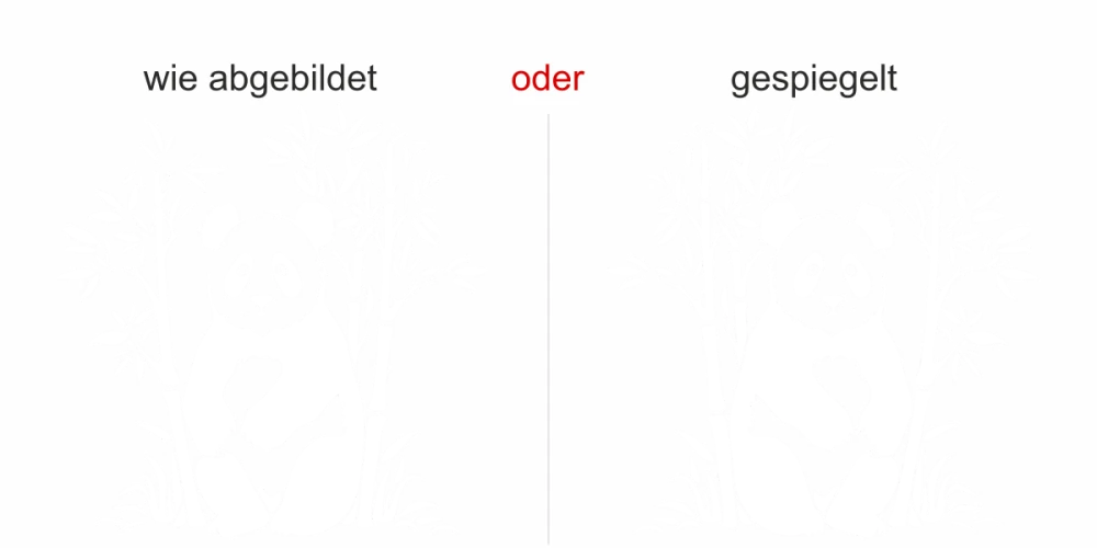 Wandtattoo Bambuspflanze mit Pandabär - Ausrichtung und Farbauswahl Wandtattoo Bambuspflanze mit Pandabär - Ausrichtung und Farbauswahl
