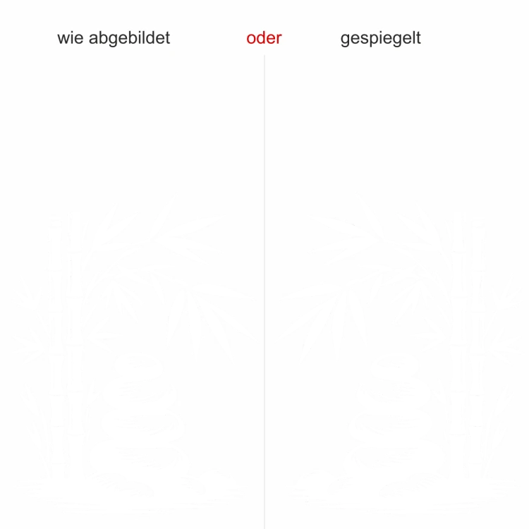 Wandtattoo Bambusstäbe und Zen Steine - Ausrichtung und Farbauswahl Wandtattoo Bambusstäbe und Zen Steine - Ausrichtung und Farbauswahl
