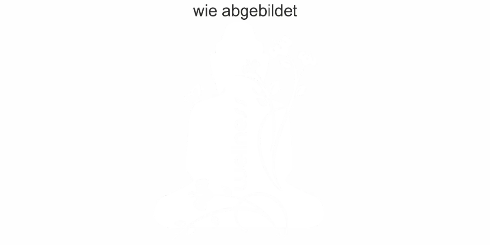Wandaufkleber mit Buddha Motiv für das Badezimmer - Ansicht Ausrichtung mit Farbauswahl Vorschlag 1
