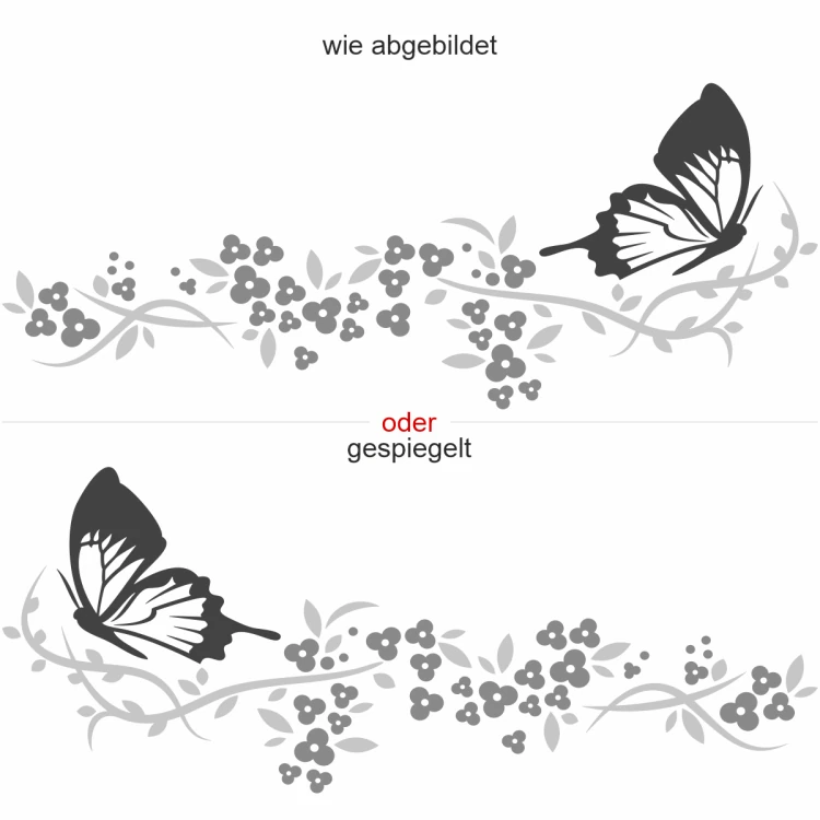 Bunter Aufkleber mit Schmetterling und Ornament Bunter Aufkleber mit Schmetterling und Ornament
