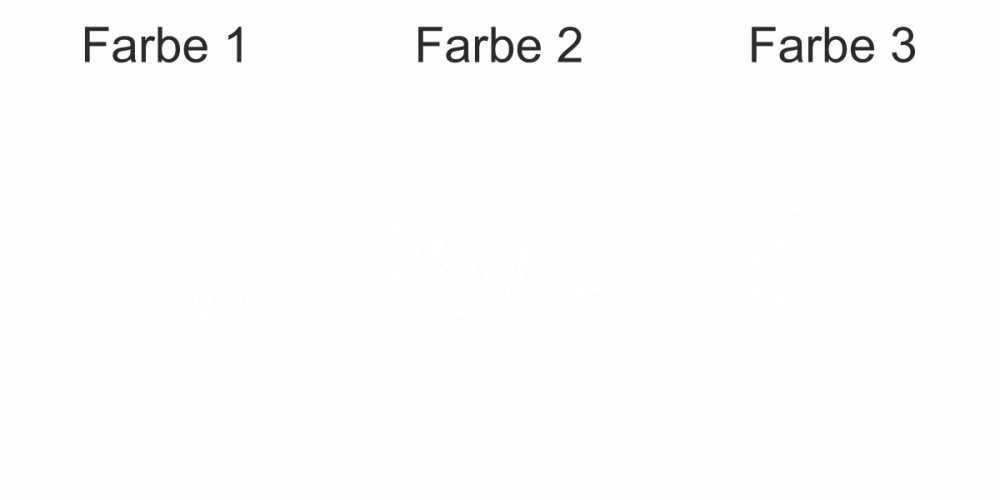 Edles Blumenornament als buntes Wandtattoo - Ansicht Farbauswahl Edles Blumenornament als buntes Wandtattoo - Ansicht Farbauswahl