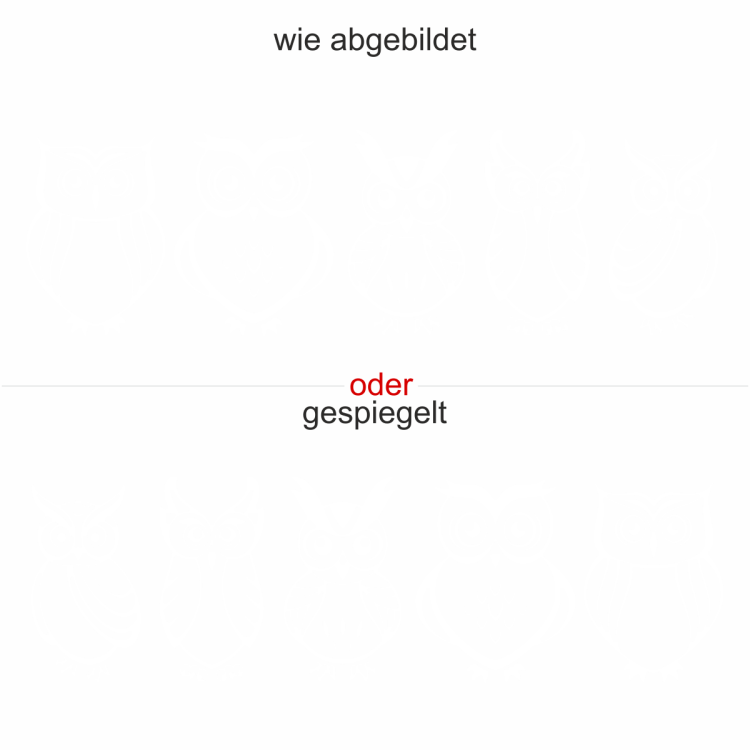 Aufkleber für die Wand mit Eulen