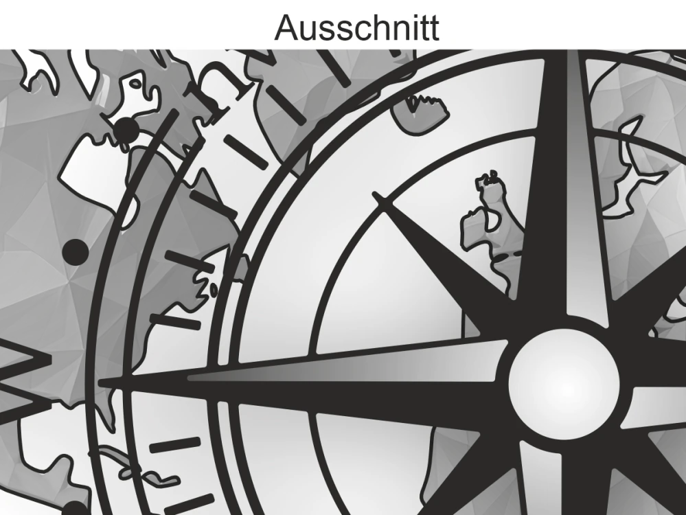 Wandtattoo Farbige Weltkarte mit Windrose - Ansicht Ausschnitt und Farbauswahl Wandtattoo Farbige Weltkarte mit Windrose - Ansicht Ausschnitt und Farbauswahl