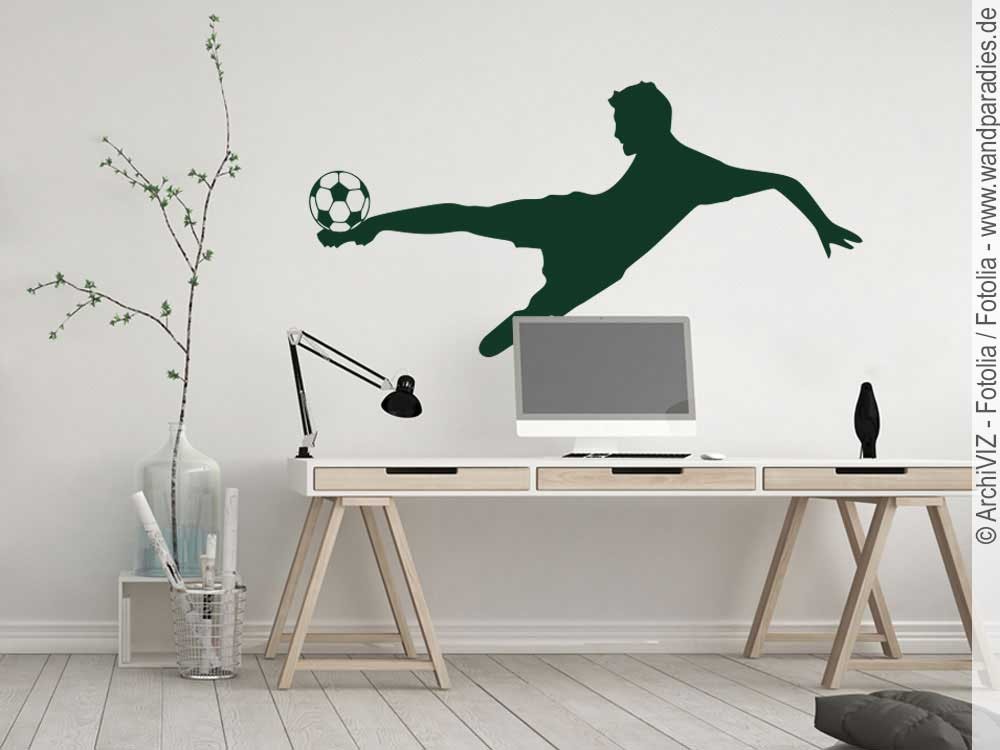 Wandtattoo Fußballer | Aufkleber fürs Jugenszimmer