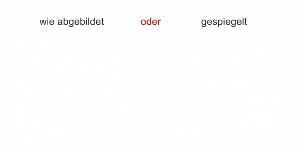 Wandtattoo Geometrisches Bambus Design - Ausrichtung und Farbauswahl Wandtattoo Geometrisches Bambus Design - Ausrichtung und Farbauswahl