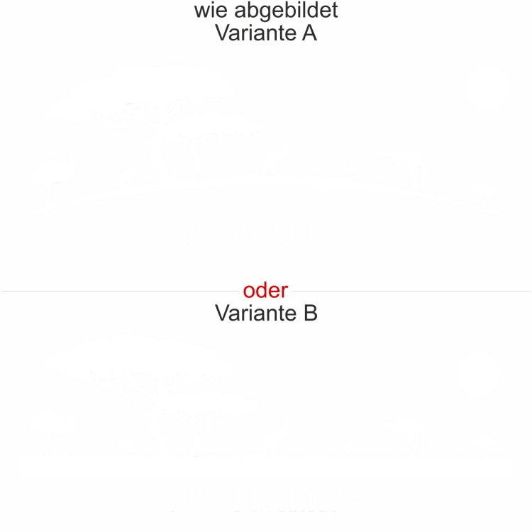Aufkleber für die Wand mit australischer Landschaft - Ansicht Variante und Farbauswahl