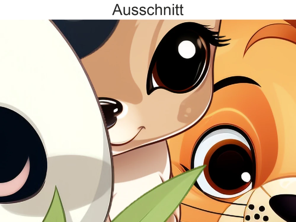 Wandtattoo Set Niedliche Tierbabys - Ansicht Ausschnitt