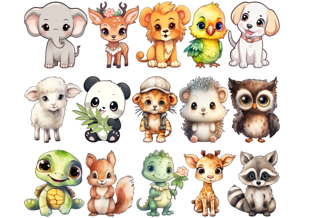 Wandtattoo Set Sweet Pets zur freien Anordnung
