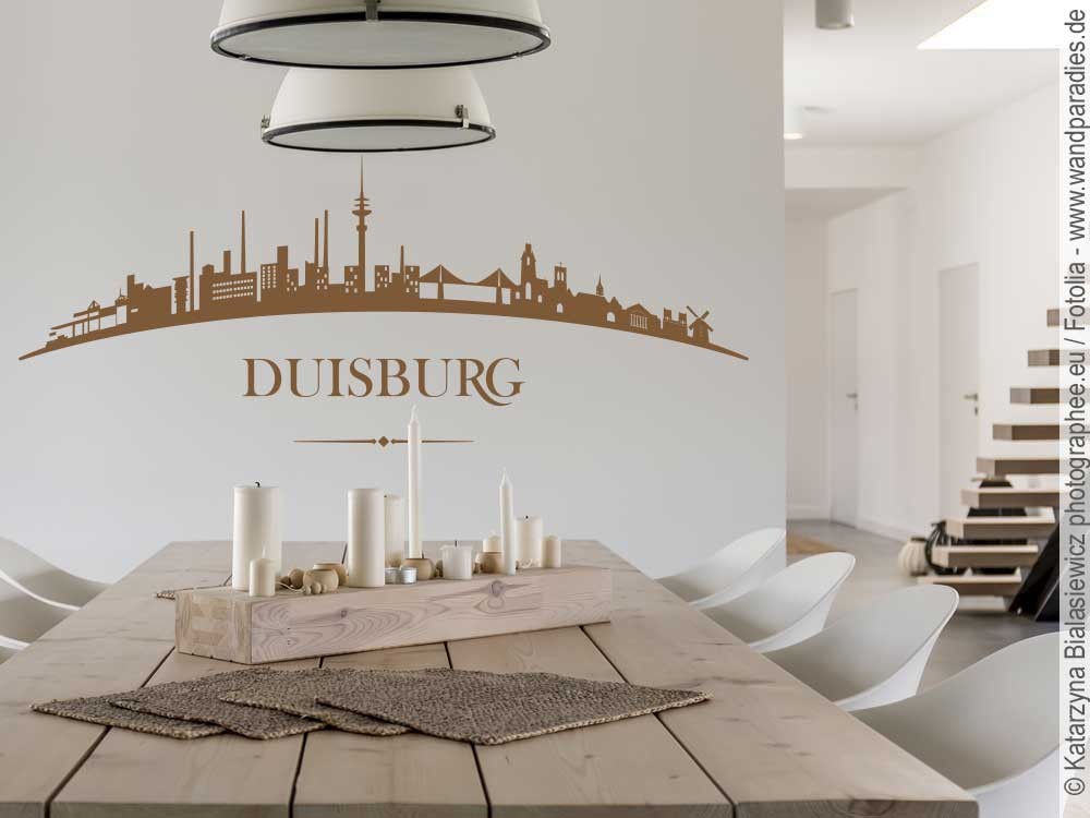 Wandtattoo Skyline Duisburg
