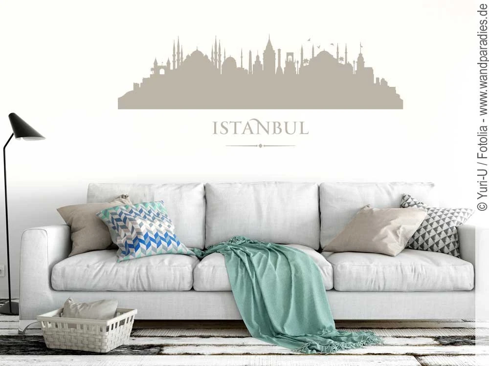 Wandtattoo mit Skyline von Istanbul