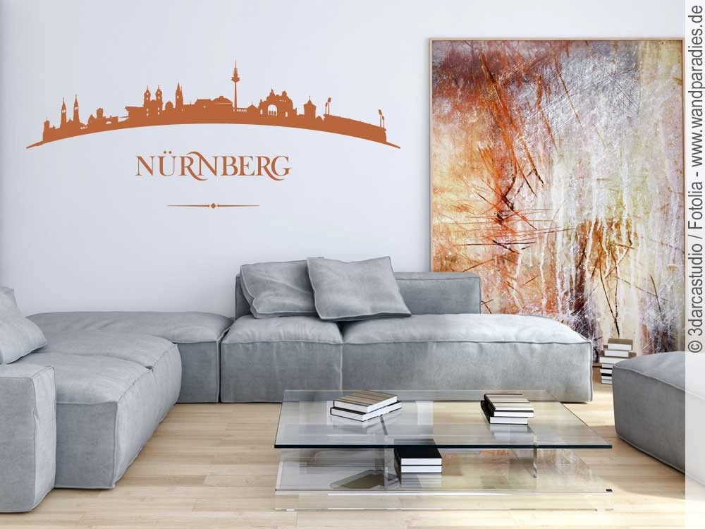Wandtattoo mit Nürnberger Skyline