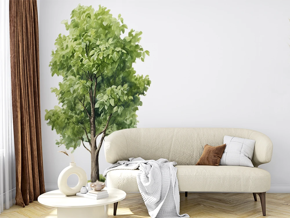Wandtattoo Sommerlinde im Wohnzimmer