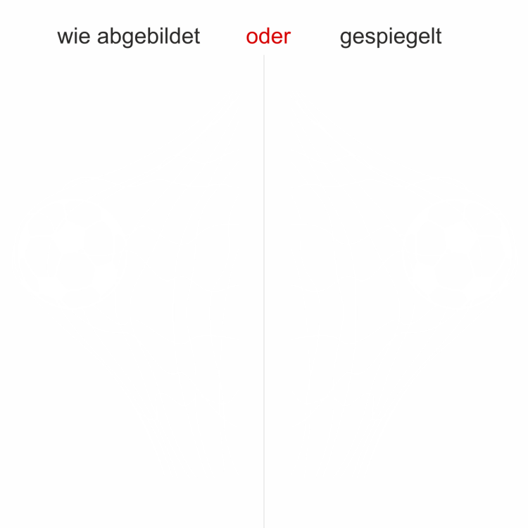 Wandaufkleber mit Fußball im Tor