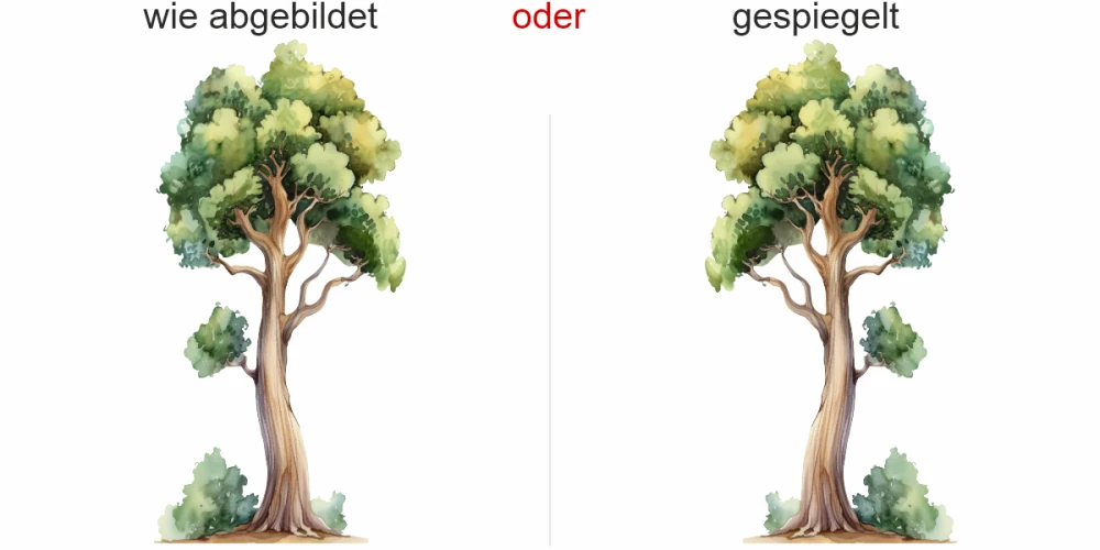 Wandtattoo Verzweigter Aquarell Baum - Ansicht Ausrichtung