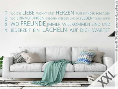 Wandspruch Wenn Du diese Wohnung betrittst Selbstklebendes Wandtattoo