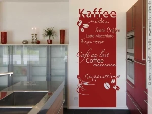 Mobile Preview: Wandbanner Kaffee als Aufkleber für Ihre Küche