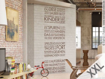 Aufkleber für die Wand Spruch für Familien