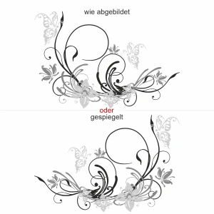 Sticker für die Wand mit buntem Blumenornament