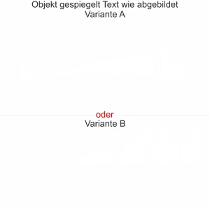 Die Kölner Skyline als Wandaufkleber - Ansicht Ausrichtung mit Farbauswahl und Variante