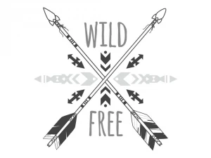 Mobile Preview: Farbiger Wandsticker Wild and Free