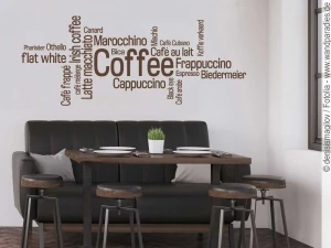 Mobile Preview: Wandtattoo Coffee: Wortwolke für Küche oder Esszimmer