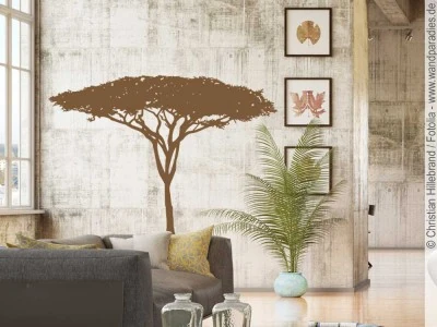 Mobile Preview: Afrikanischer Savannenbaum als eindrucksvolle Wanddekoration