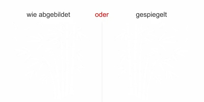 Wandtattoo Bambus und Vögel - Ausrichtung und Farbauswahl