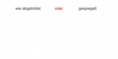 Wandtattoo Bambuspflanze mit Pandabär - Ausrichtung und Farbauswahl
