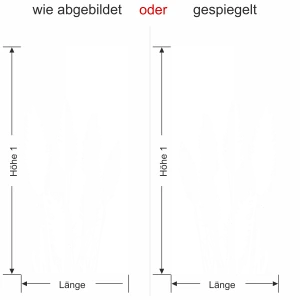 Wandtattoo Banner mit Pampasgras -Ansicht Ausrichtung und Farbauswahl