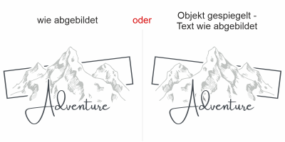 Wandtattoo Bergkette Adventure - Ansicht Ausrichtung